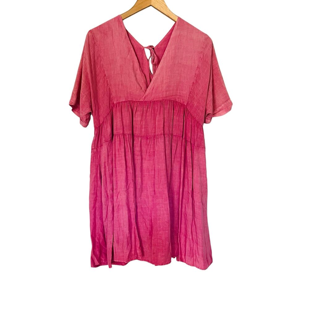 Talulah Pink Dolman Sleeves Tiered Dress Size L Large